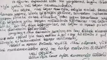 Veli Göçer'den Mektup Var