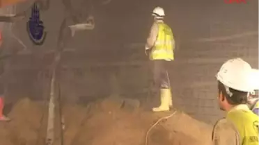 İşte Çöken Metro İnşaatı