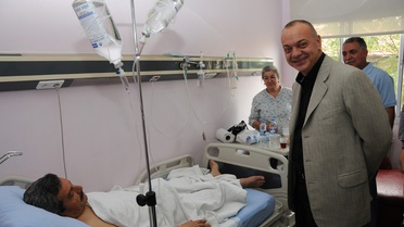 Başkan Ergün’den Temel’e Geçmiş Olsun Ziyareti