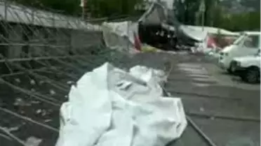 Zonguldak - Şiddetli Rüzgar Pazar Tezgahlarını Yıktı