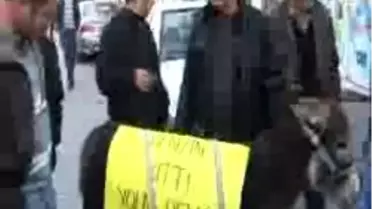 Tatvan'da Akaryakıt Zammına Eşekli Protesto