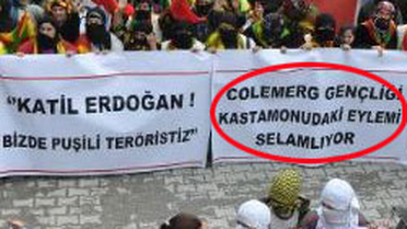 BDP Mitinginde Şok Pankart
