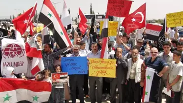 Öncüpınar Sınır Kapısı'nda Suriye Protestosu