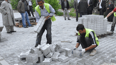 Hacı Mustafa Mahallesi’nde Parke Çalışması