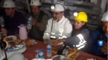 Bakan Yıldız, Madencilerle Oruç Açtı