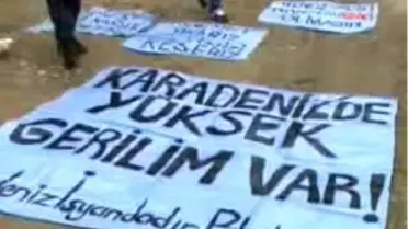 Rize'de 'Yüksek Gerilimli' Protesto