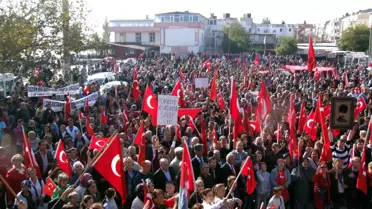 Şarköy'de Terör Protesto Edildi