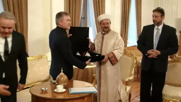 Diyanet İşleri Başkanı Görmez, Rusya Müftüler Konseyi Başkanı Gaynuttin ile Görüştü