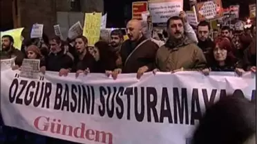 Gazetecilerin Gözaltına Alınması Taksim'de Protesto Edildi