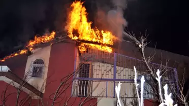 Yaşlı Çiftin Evinde Çıkan Yangın Korkuttu