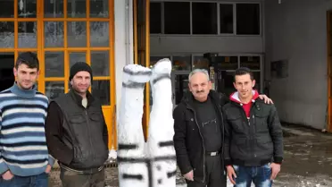 Gümüşhane'de Kar Sanata Dönüştü