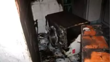 Çamaşır Makinesi Bomba Gibi Patladı