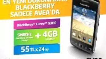 Blackberry Curve 9380 Avea'da Satışta!