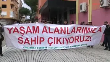 Çine'de Doğalgaz Santraline Karşı Tabutlu Eylem