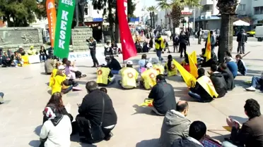 Ayvalık'ta Öğretmenler Bu Kez Oturma Eylemi Yaptı