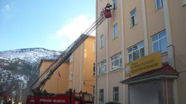 Gümüşhane Belediyesinden Yangın Tatbikatı