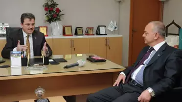 Başkan Ergün'den Telekom Müdürü Uzel'e Nezaket Ziyareti