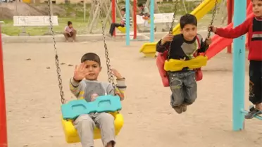 Cizre'de Çocukların Oyun Parkı Sevinci