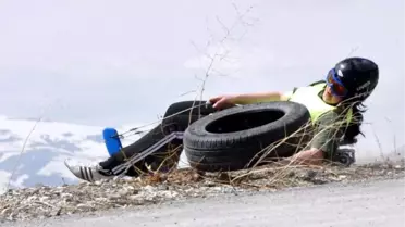 Erzurum'da 'Naturel Kızak Yarısları' Nefes Kesti