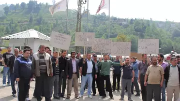 Rize'de Bu Kez Hes Çalışanları Eylem Yaptı