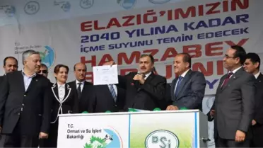 Bakan Eroğlu, Elazığ'da Baraj Temeli Attı