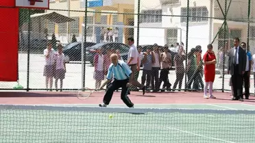 İlköğretim Okulunda Tenis Kortunun Açılışı Yapıldı