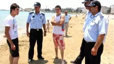 Zabıtadan Plajda 'Don' Nöbeti