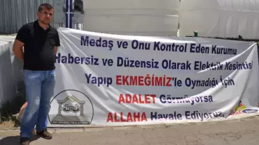 Elektrik Kesintilerine Pankartlı Tepki