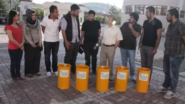 Çoruh'un Temizliği İçin Üniversite Öğrencilerinden Çöp Kovası Desteği