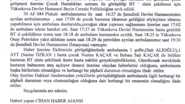 'Pkk'lılar Ambulansın İçinden Karakola Ateş Açtı' Haberine Yalanlama