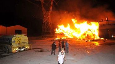 Çorum'da Fabrika Yangını