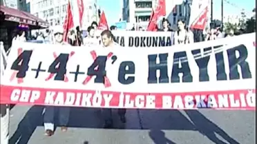 CHP'den 4+4+4 Protestosu