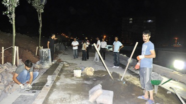 Bağlar Belediye Başkanı Gece Çalışmaları Denetledi