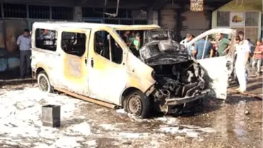 Kaynak Çalışması Yapılan Araçta Yangın: 1 Yaralı