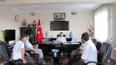 Hisarcık'ta Muhtarlardan Kaymakam Osmanoğlu'na 'Hayırlı Olsun' ziyareti