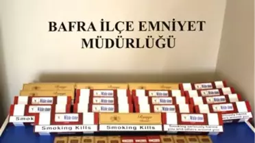 Bafra'da 240 Paket Kaçak Sigara Ele Geçirildi