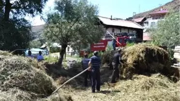 Şenkaya'da Ot Yangını