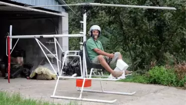 Arhavili Emekli Teknisyen Tek Kişilik Helikopter Yaptı Ama Henüz Uçuramıyor
