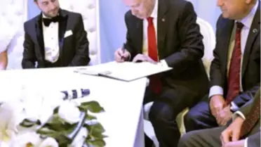 TBMM Başkanı Çiçek ve Başbakan Erdoğan Nikah Şahitliği Yaptı