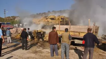 Samanlar Alev Aldı, 3 Araç Yandı