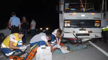 Kamyonun Çarptığı Motosiklet Sürücüsü Öldü