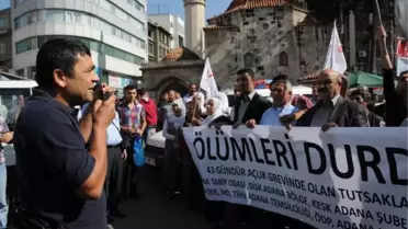 Adana'da İzinsiz Yürüyüşle Açlık Grevine Destek