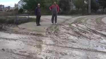 Lapseki'de Vatandaşın Çamur İsyanı