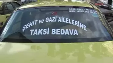Sivas Şehit Ailelerine ve Gazilere Ücretsiz Taksi Hizmeti Veriyor