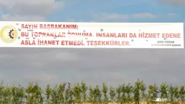 CHP'li Belediye Başkanı'ndan Başbakan Erdoğan'a Afişli Teşekkür