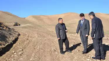 Korkut'ta Yol Yapım Çalışması