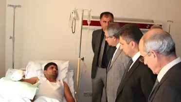 Yaralı Madenciyi Ziyaret Ettiler