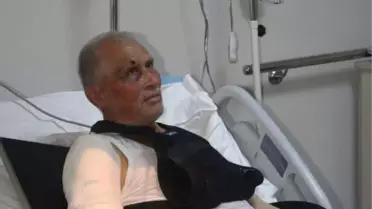 Domuzunun Saldırısına Uğrayınca Kolu Kırıldı