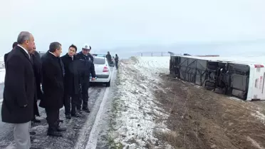 Yozgat'ta Yolcu Otobüsü Devrildi: 15 Yaralı