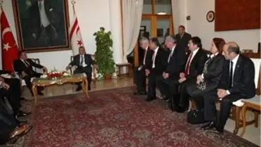 KKTC Başbakanı Küçük ve Meclis Başkanı Bozer, TBMM Heyetini Kabul Etti